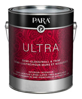 Para Ultra Series 8302-16 Interior Paint, Solvent, Water, Semi-Gloss, Deep, 1 gal, 450 to 500 sq-ft Coverage Area